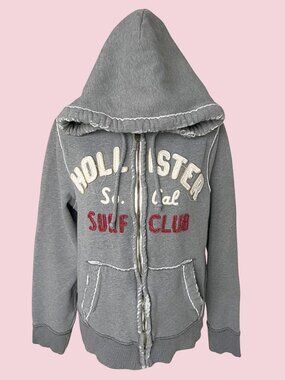 Vintage Y2K Hollister Surf Club Zip Hoodie